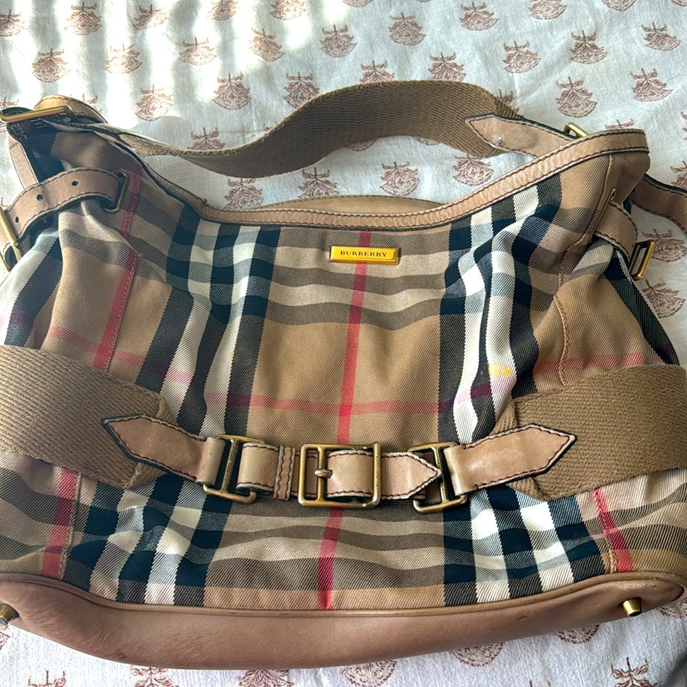 Authenticated Burberry Large House Check Strap Tote One Size from Lord & Taylor